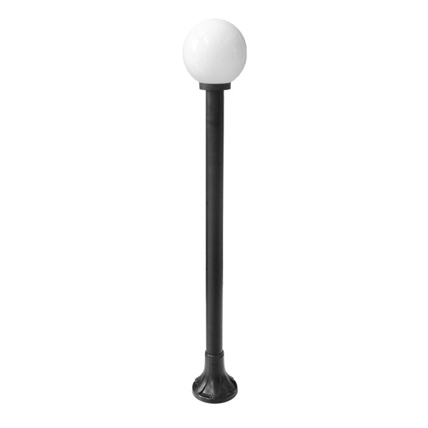 Farola peq. exterior abanto 1xe27 negro ip44 130x20x20 cm