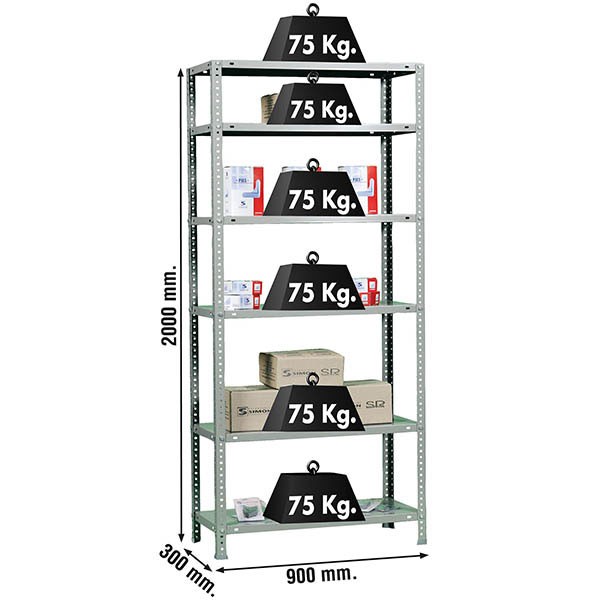 Estantería SIMONRACK Advantage Kit 6/300 galvanizado