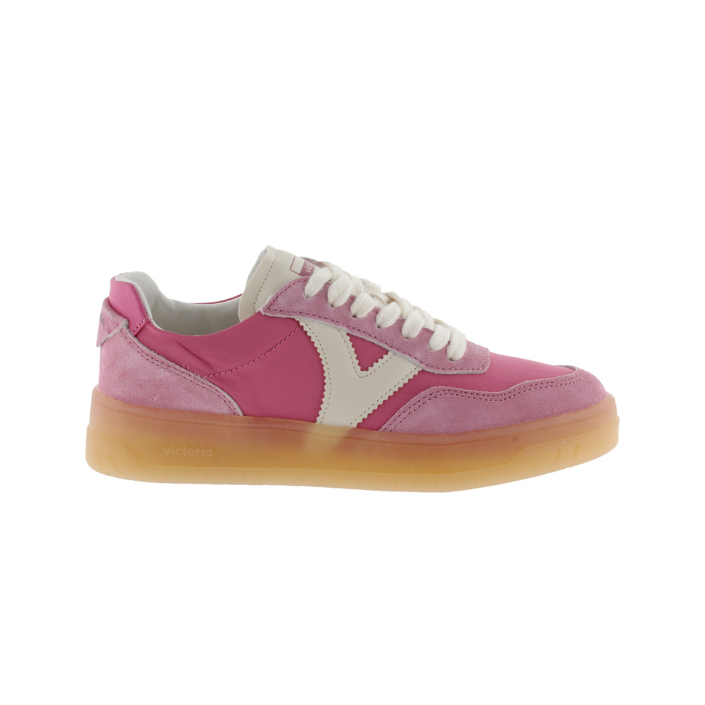 Victoria Seúl Zapatillas de nylon con piezas de serraje al tono y suela caramelo 1257145