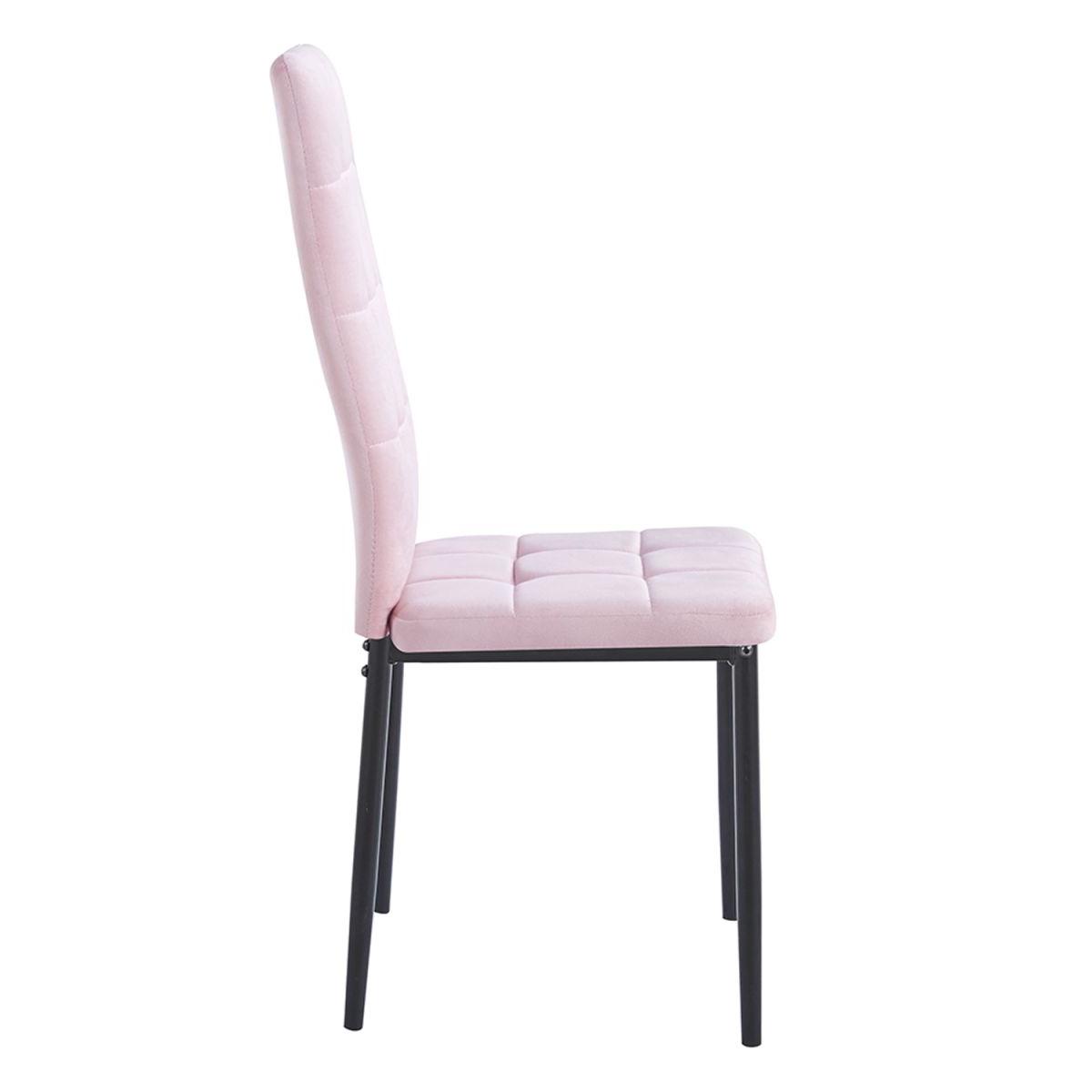 Regalos Miguel - Packs Sillas Comedor - Pack 4 Sillas Lan Terciopelo - Rosa