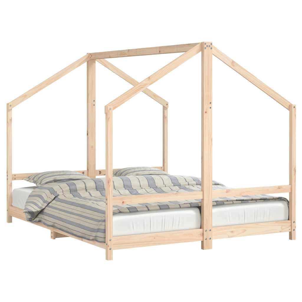 vidaXL Estructura de cama para niños madera pino 2x(80x200) cm