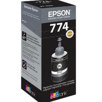 Epson - Cartucho de tinta original T774140 para impresoras Ecotank, negro de 140 ml, alta capacidad y rendimiento constante