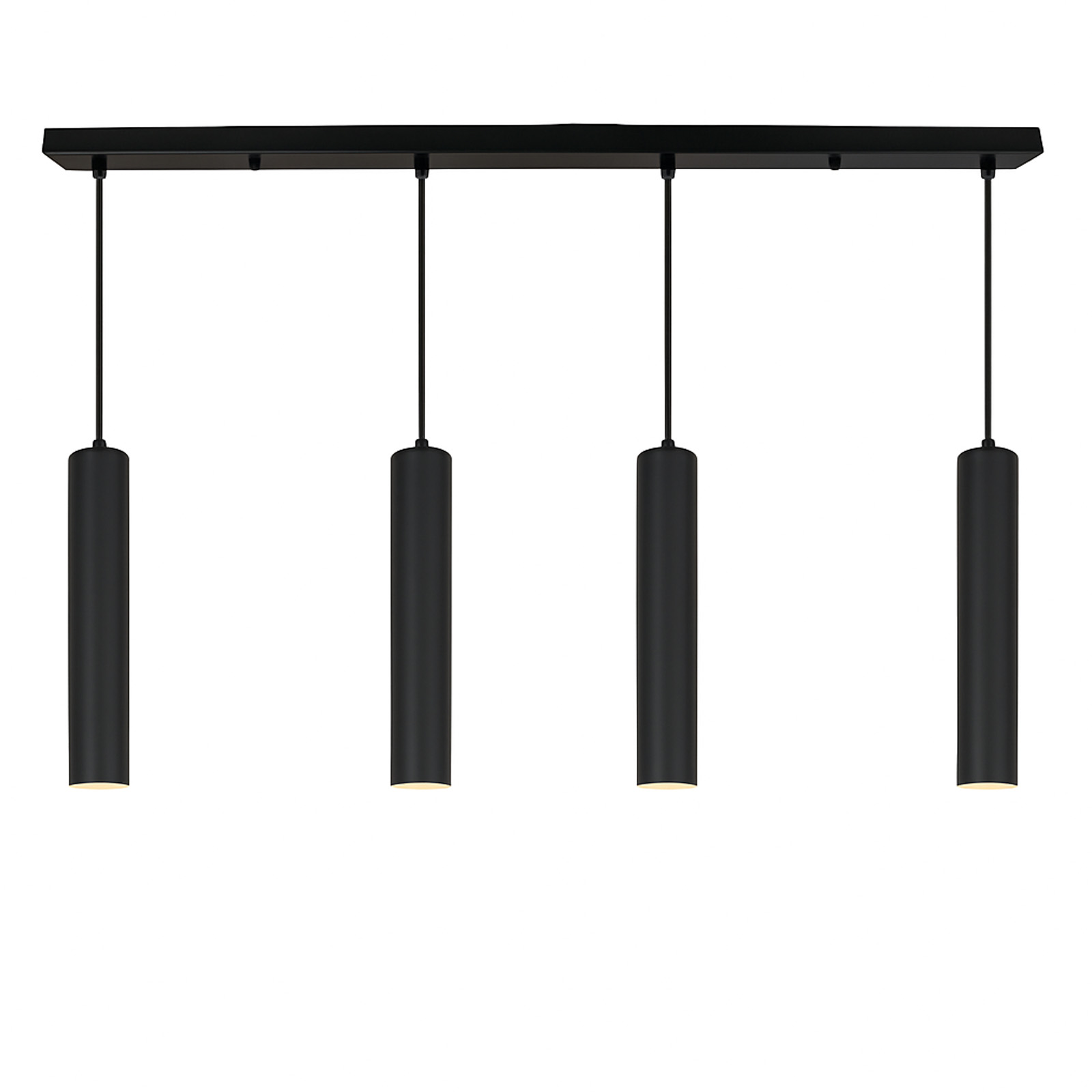 Lámpara Colgante Cuádruple Lineal – Diseño Minimalista con Tubos de 30 cm – Casquillo GU10