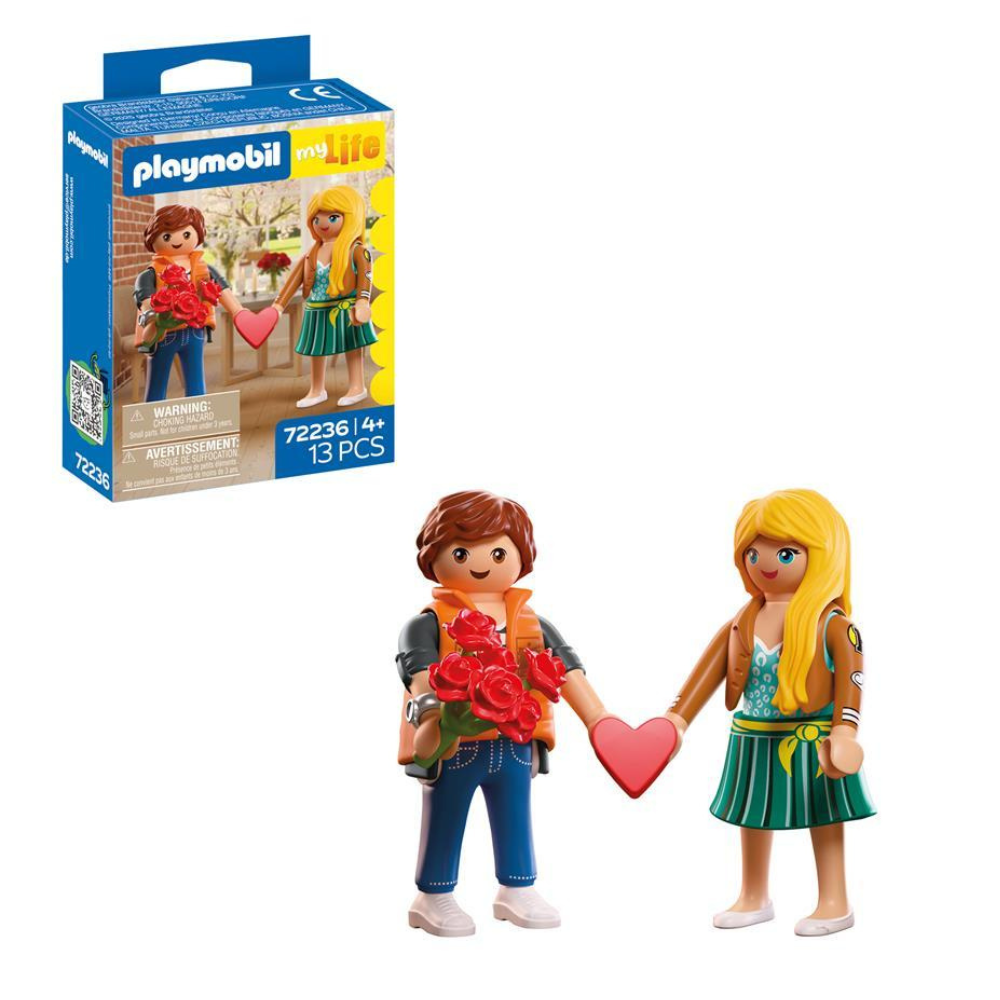 PLAYMOBIL - PAREJA ENAMORADA, 72236, TIENDA CON LICENCIA OFICIAL, ENVIO URGENTE 24-48 HORAS EN PENÍNSULA, FAMOBIL, CLICKS, JUGUETES, NIÑOS, NIÑAS, FIGURAS, MUÑECOS, 100% ORIGINAL, DIA DE LOS ENAMORADOS, SAN VALENTÍN, REGALO