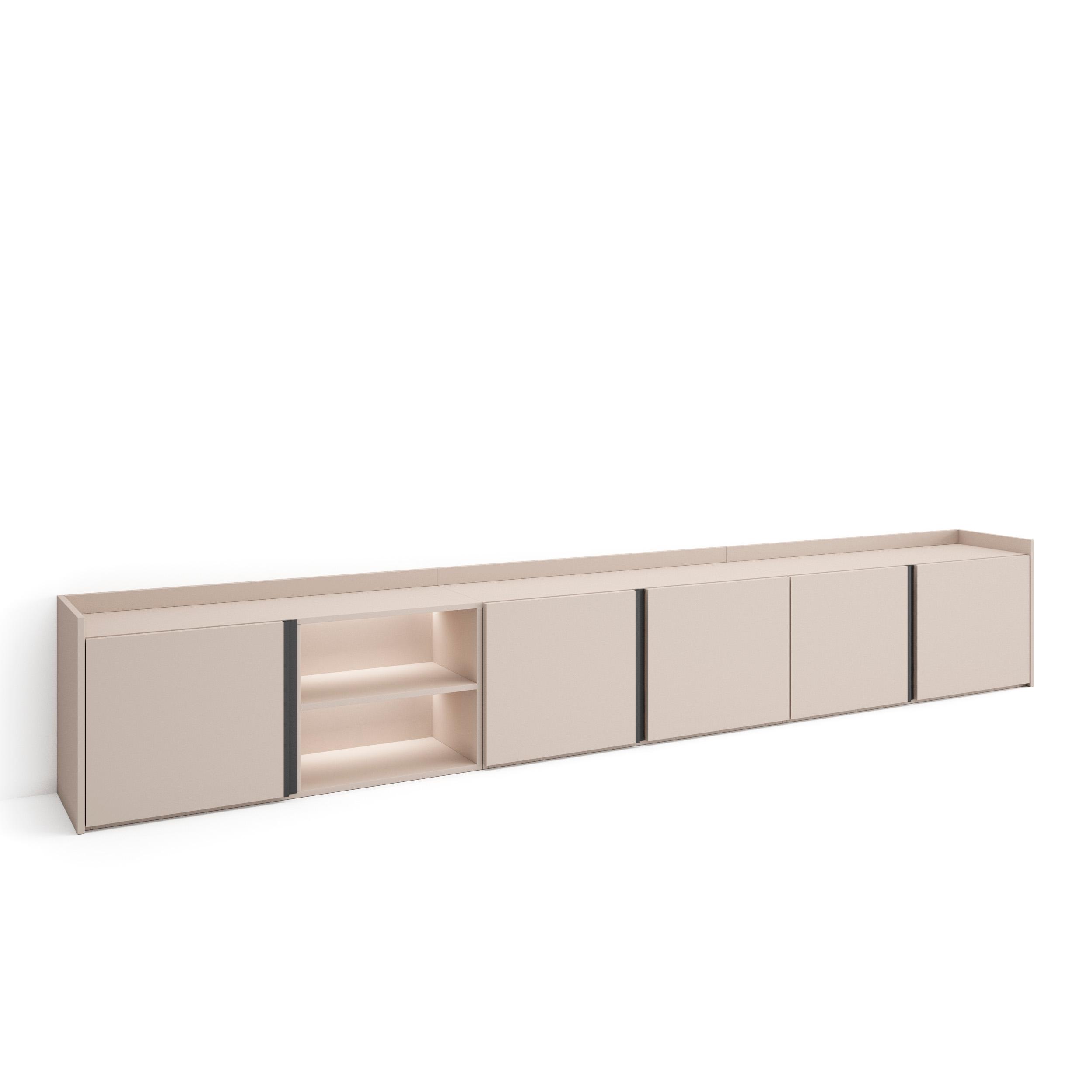 Mueble TV, Televisión, 309x35x50cm, Para TV hasta 80", LED