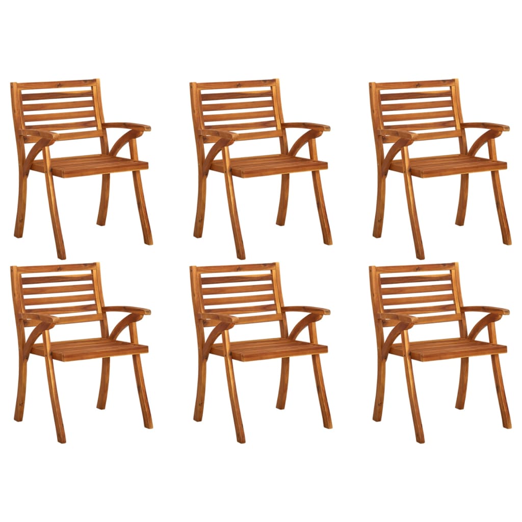 vidaXL Sillas de jardín madera maciza de acacia Set de 2/3/4/6/8