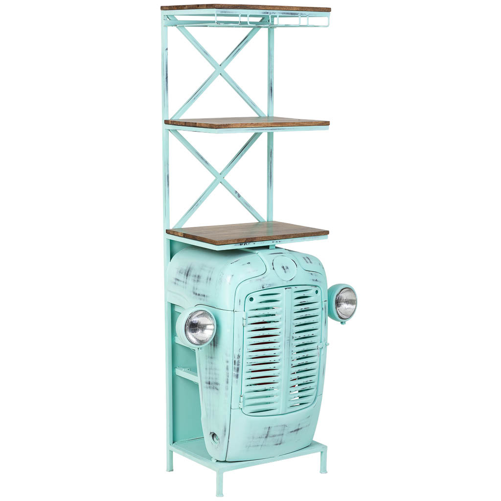 Wonderlust Deco - Estanteria botellero azul 84x40x185 Azul 84x40x185h cm