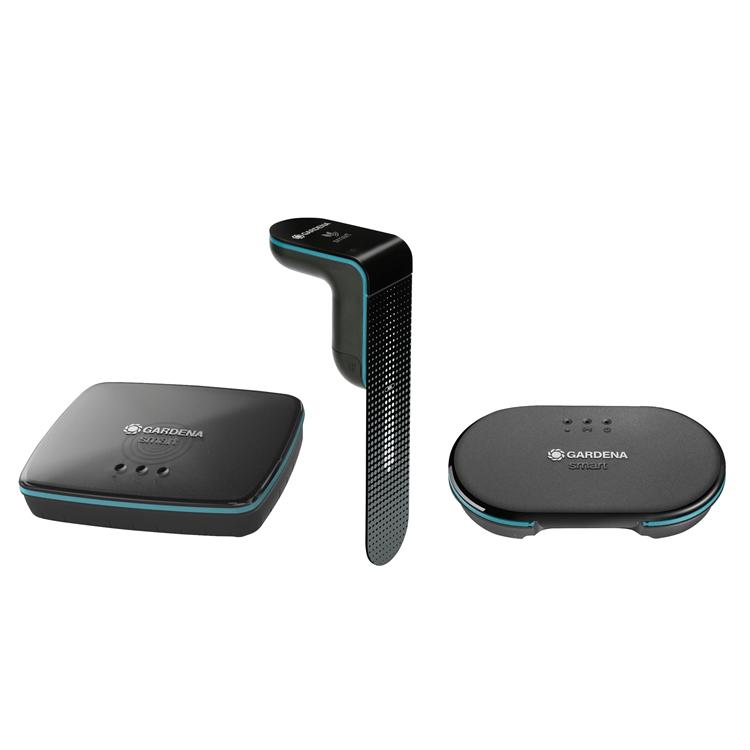 Gardena Set de sensores de control de riego smart: control de riego para hasta 6 válvulas (24 V), incluido smart Sensor/smart Gateway, controlable con aplicación smart (19210-20)