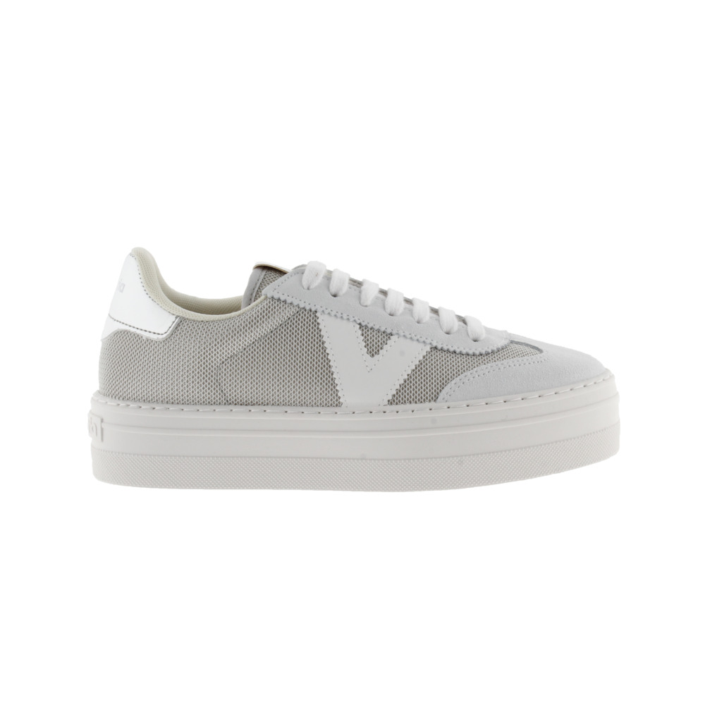 Victoria Barcelona Ciclista Zapatillas de rejilla con plataforma y piezas de serraje al tono 1092174