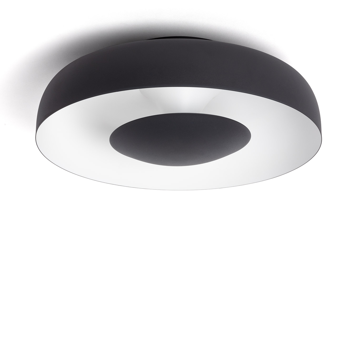 Ledkia Plafón de Techo LED 20W Metal Duval Negro