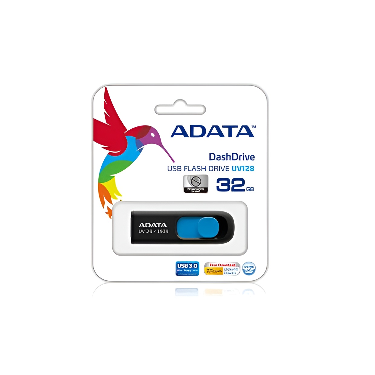 Adata ADATA Dashdrive UV128 128GB Memoria USB Tipo A 3.0 Negro y Azul - Alta Capacidad