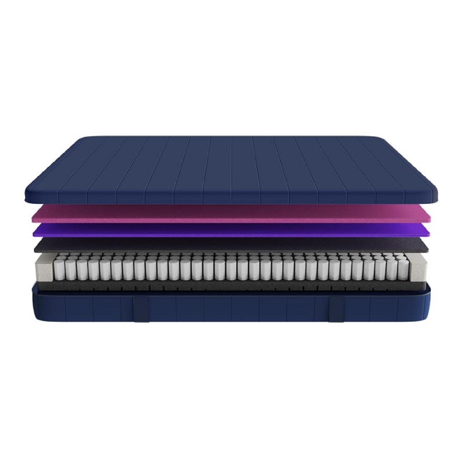 Cecotec Colchón Viscoelástico y Enfundable Flow e-Hybrid + 105x190. 4 Capas Muelles Ensacados SpringCore Altura 28 cm Firmeza Alta SeparateMuv