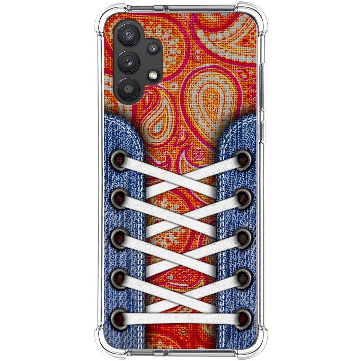 Tumundosmartphone Funda Silicona Antigolpes para Samsung Galaxy A32 5G diseño Zapatillas 10 Dibujos