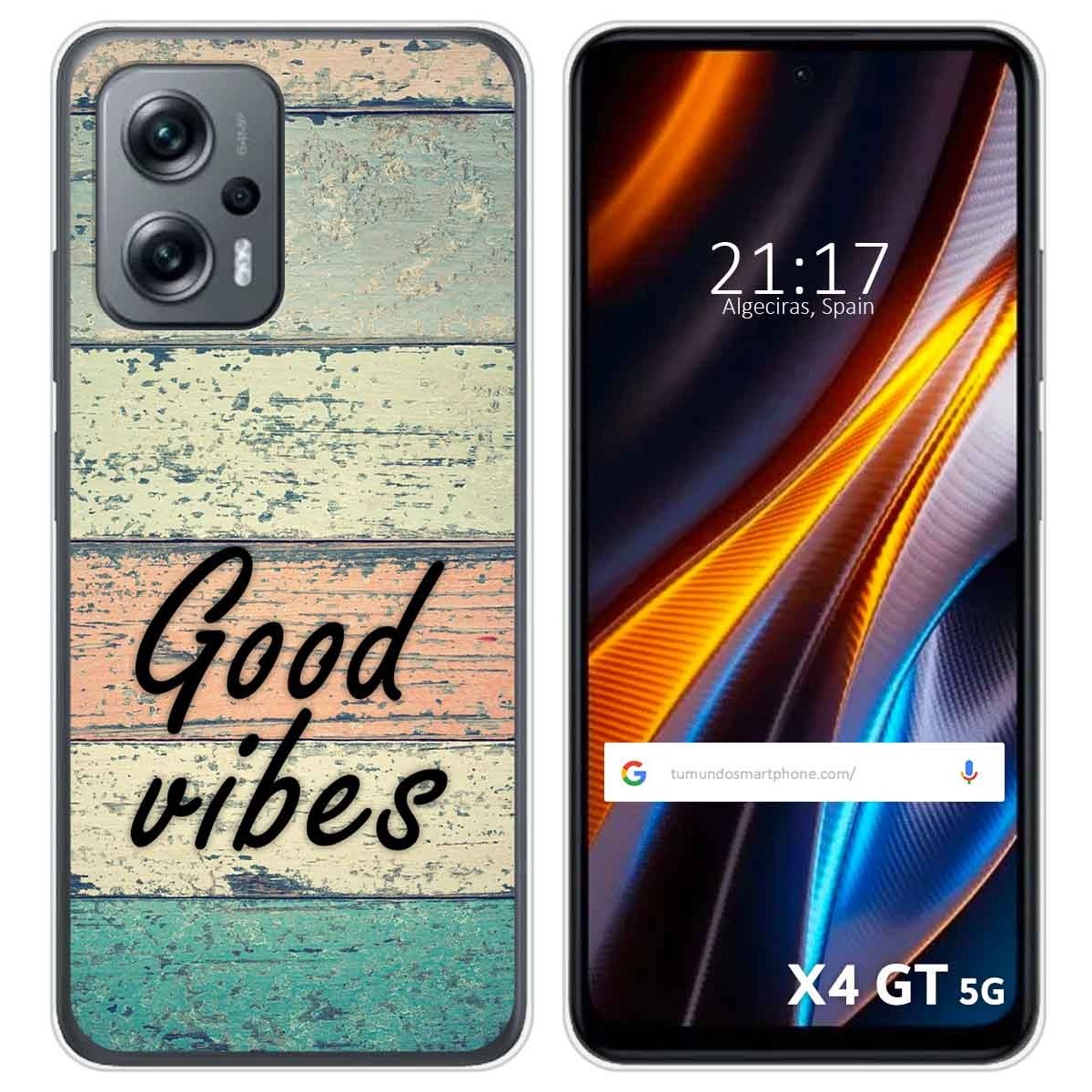 Funda Silicona para Xiaomi Poco X4 GT 5G diseño Madera 01 Dibujos