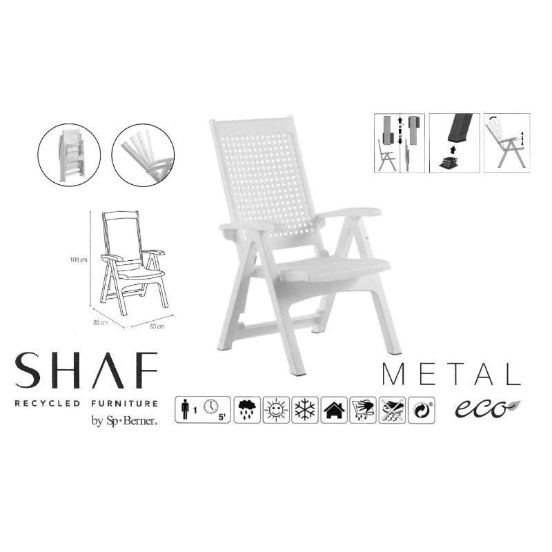 Shaf sillon 4 posicione blanco plegabl +resistencia+confor 55350