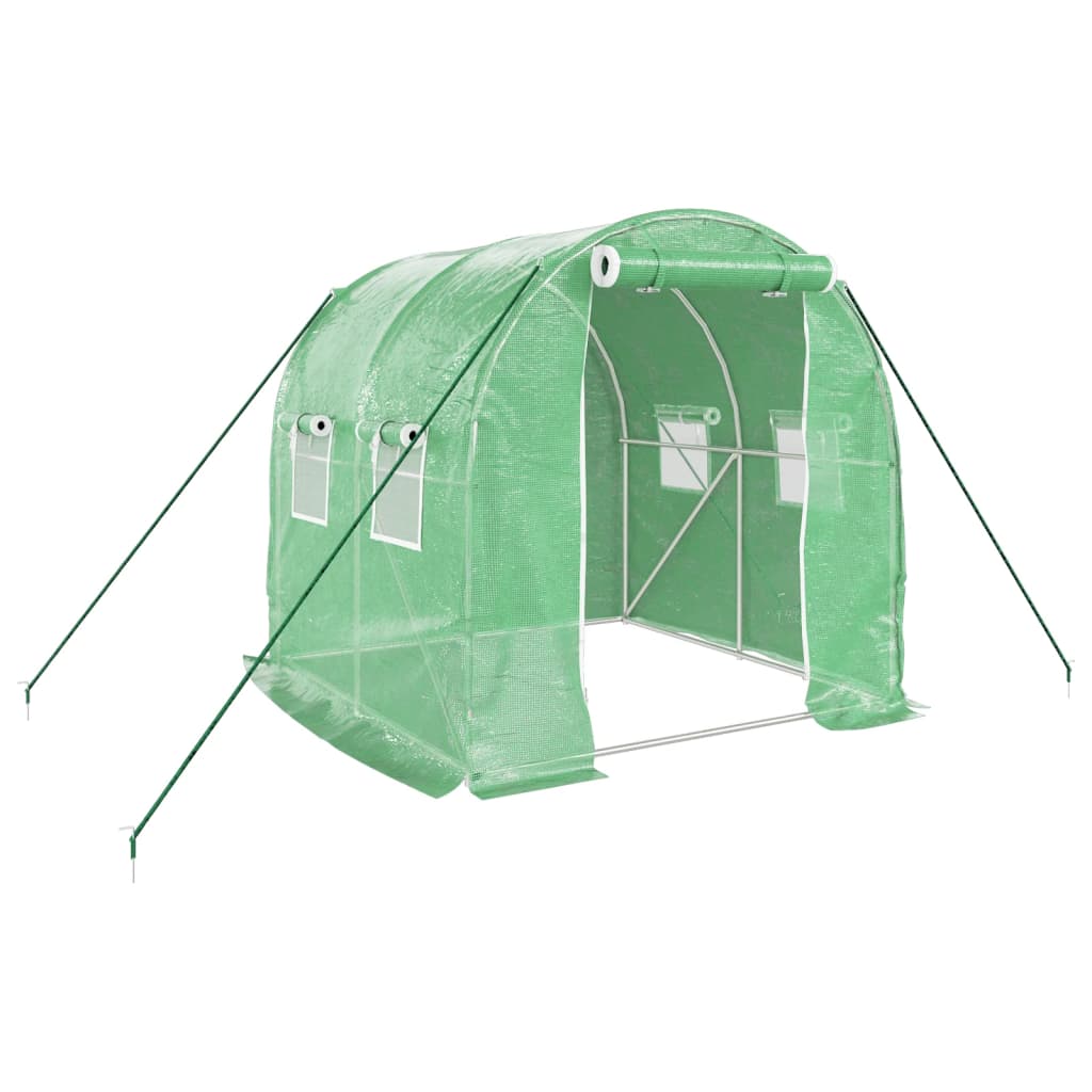 vidaXL Invernadero con estructura de acero verde Multitalles