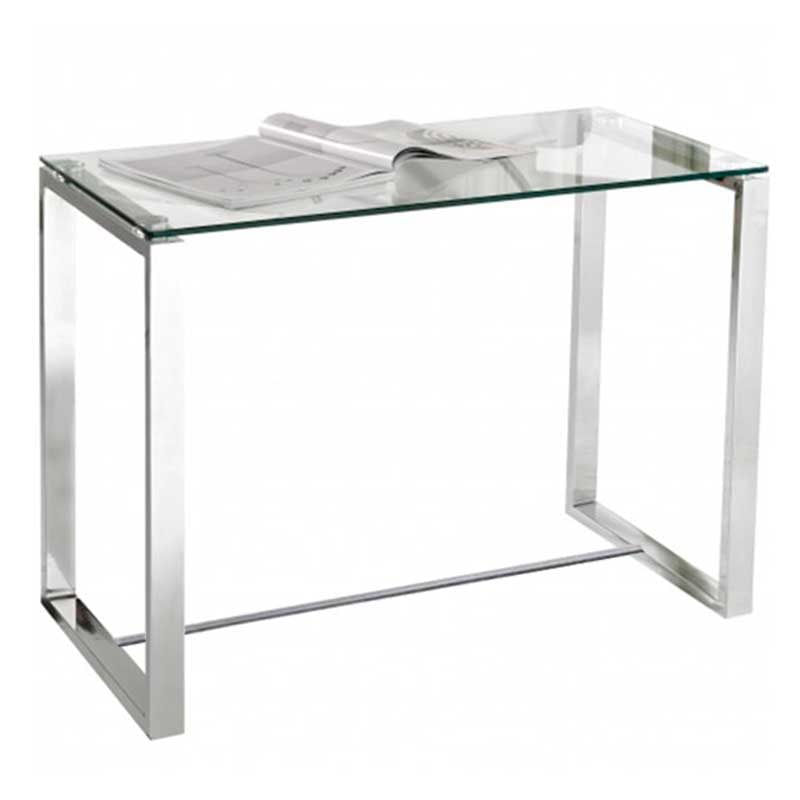 Mesa de escritorio Benetto patas cromadas 75x100x50 cm Adec