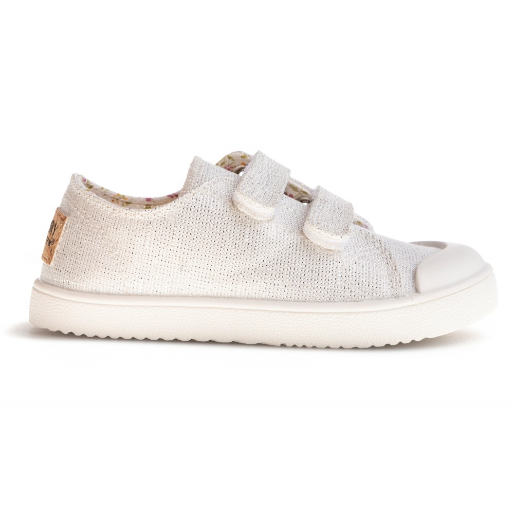 Zapatillas de lona niño PABLOSKY 980050 SNEAKERS LINO GLITTER BLANCO 34866 25V