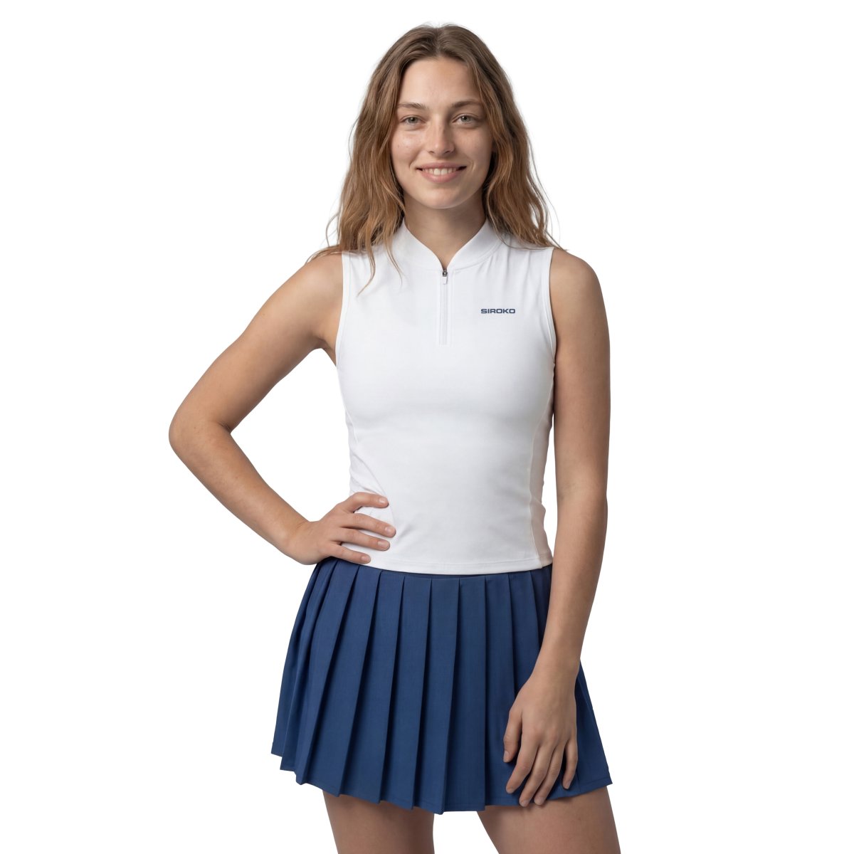 SIROKO - Polo de Tenis sin mangas para Mujer Siroko Rally-W Light Green_