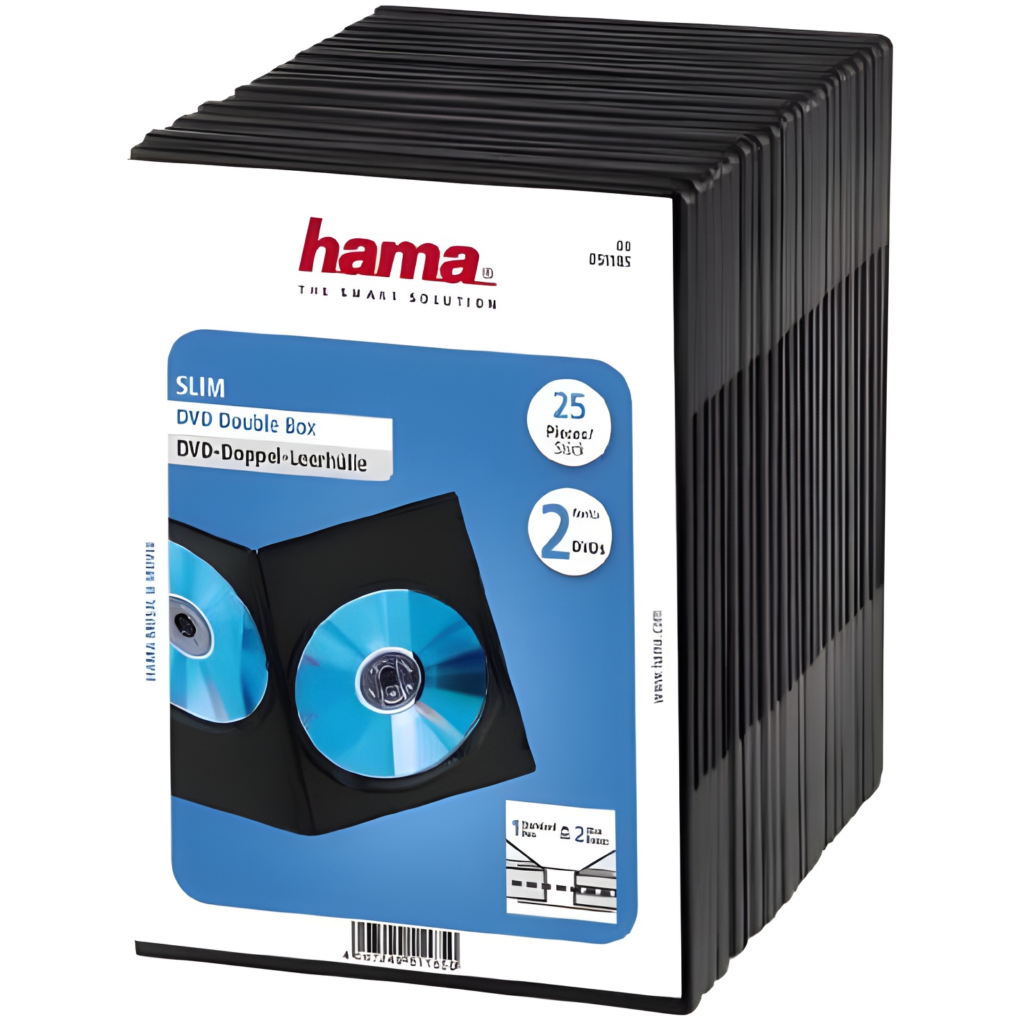 Hama 51185-DVD cover (25 PCs), Black