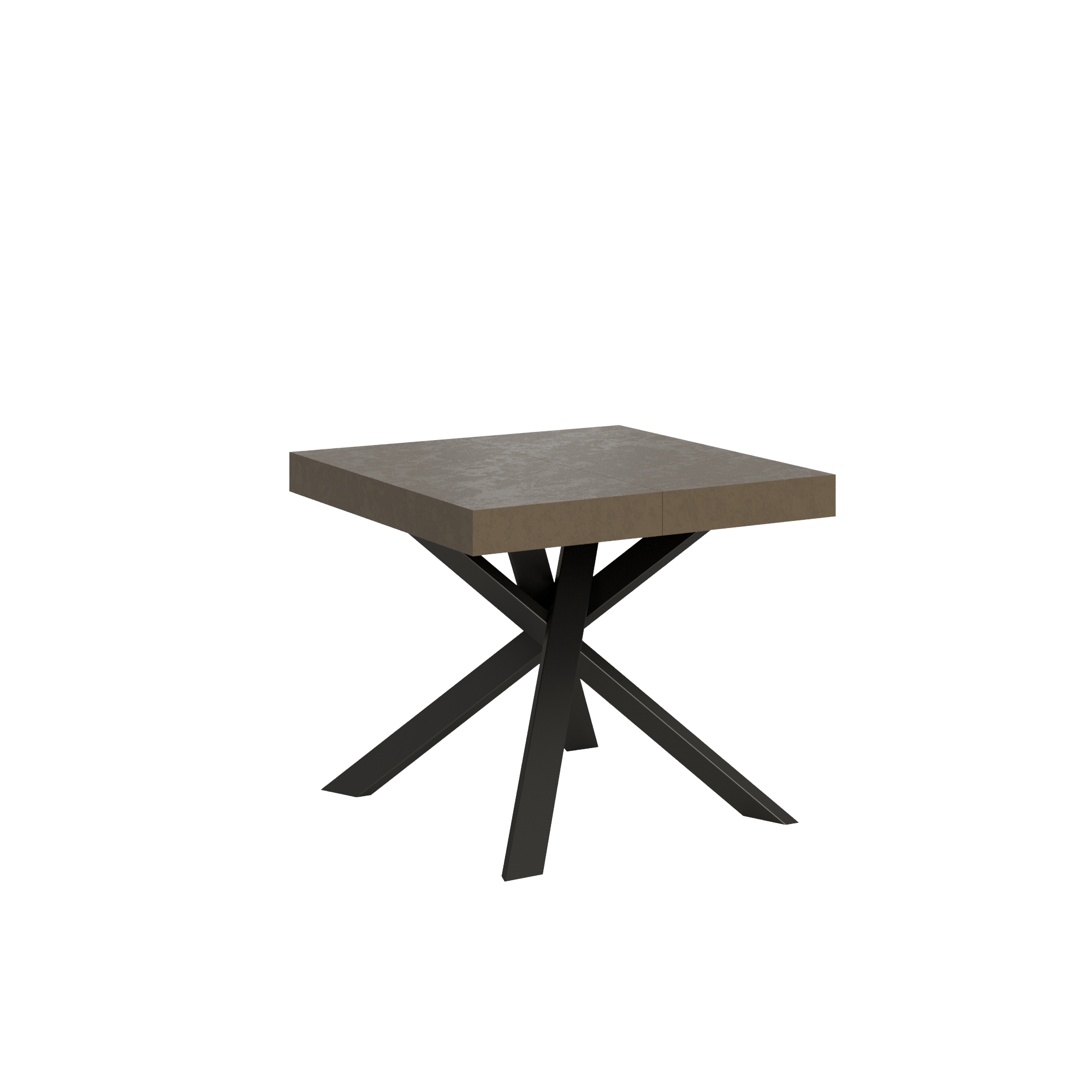 Mesa extensible 90/194x90 cm Clerk gris paloma con patas antracita - Itamoby