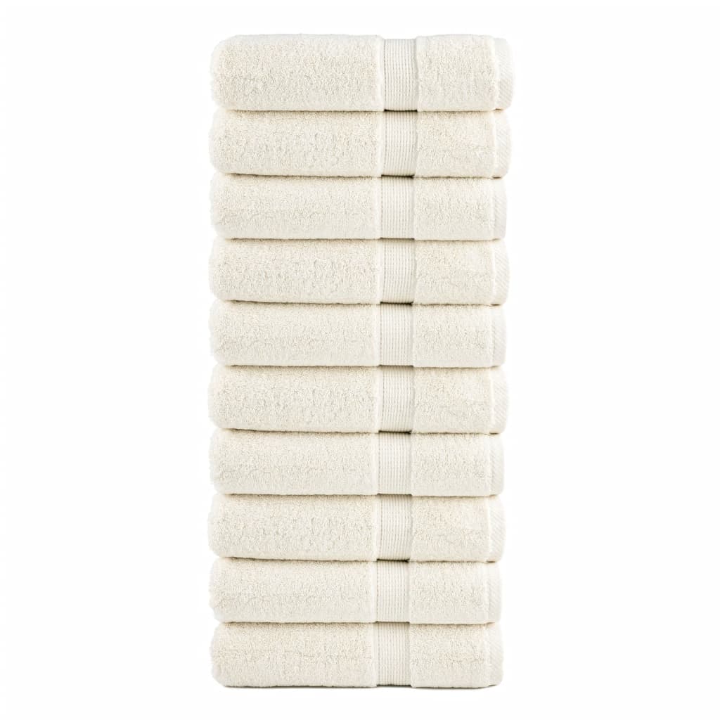 vidaXL Toallas de mano 10 uds 100% algodón 50x100 cm 600 gsm toalla Color Burdeos,  Crema,  Dorado y mas