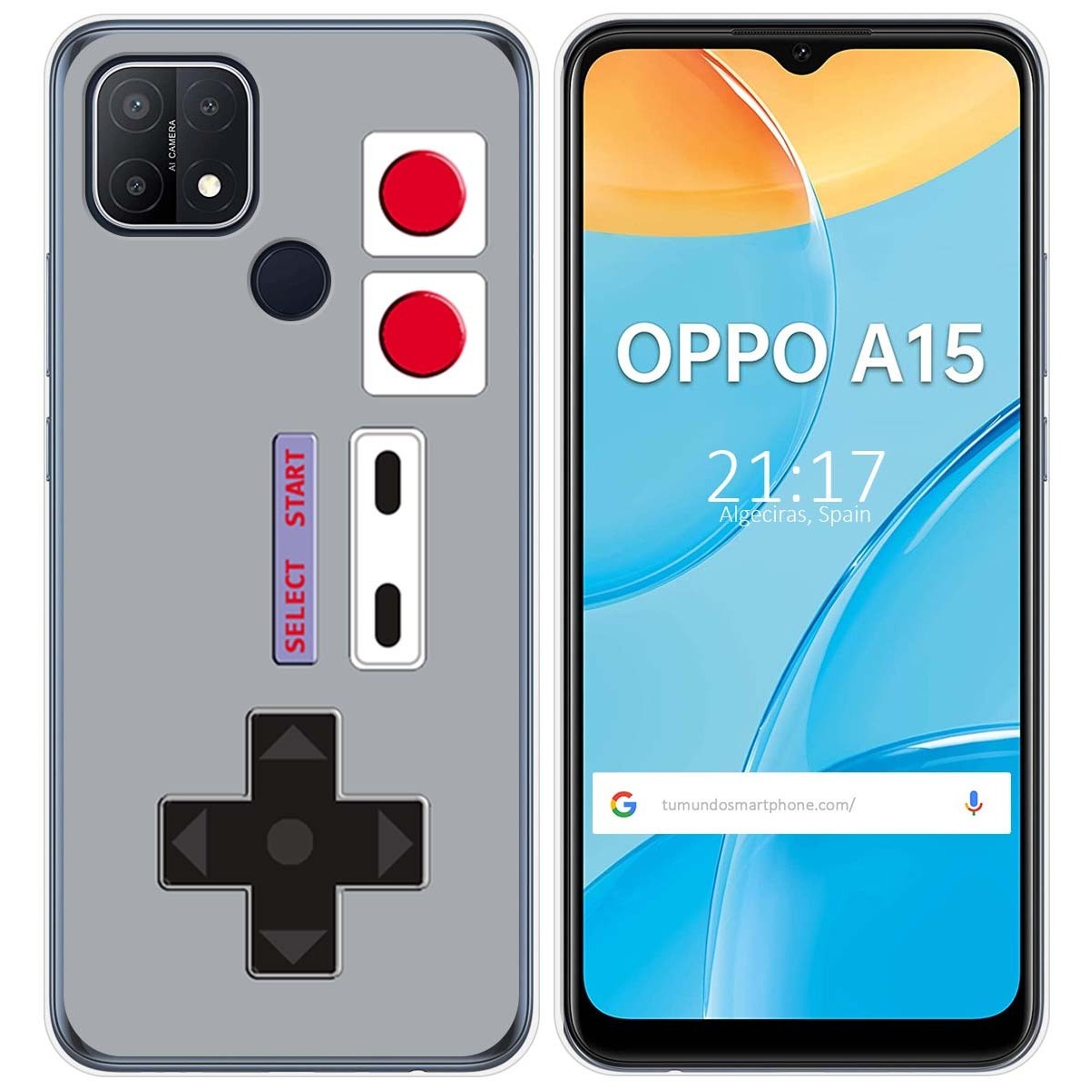 Tumundosmartphone Funda Gel Tpu para Oppo A15 diseño Consola Dibujos