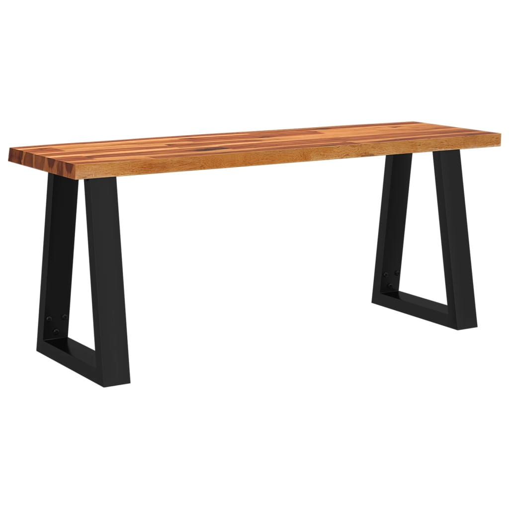 vidaXL Banco con Borde Vivo Banca Pasillo Mueble de Comedor Madera Maciza Acacia