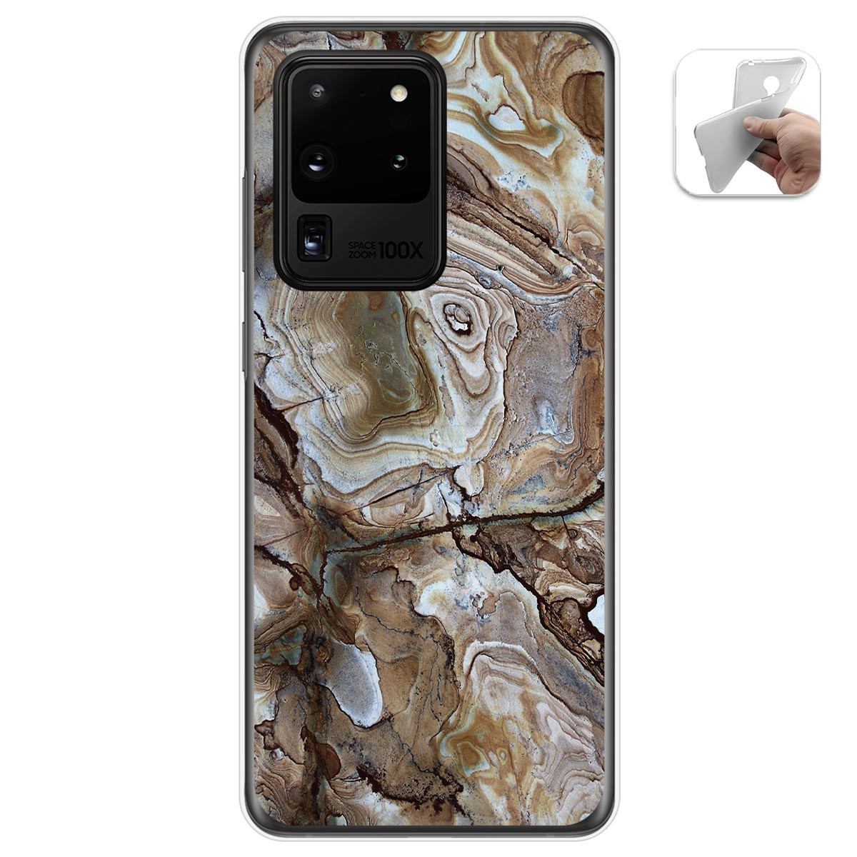 Tumundosmartphone Funda Gel Tpu para Samsung Galaxy S20 Ultra diseño Mármol 14 Dibujos