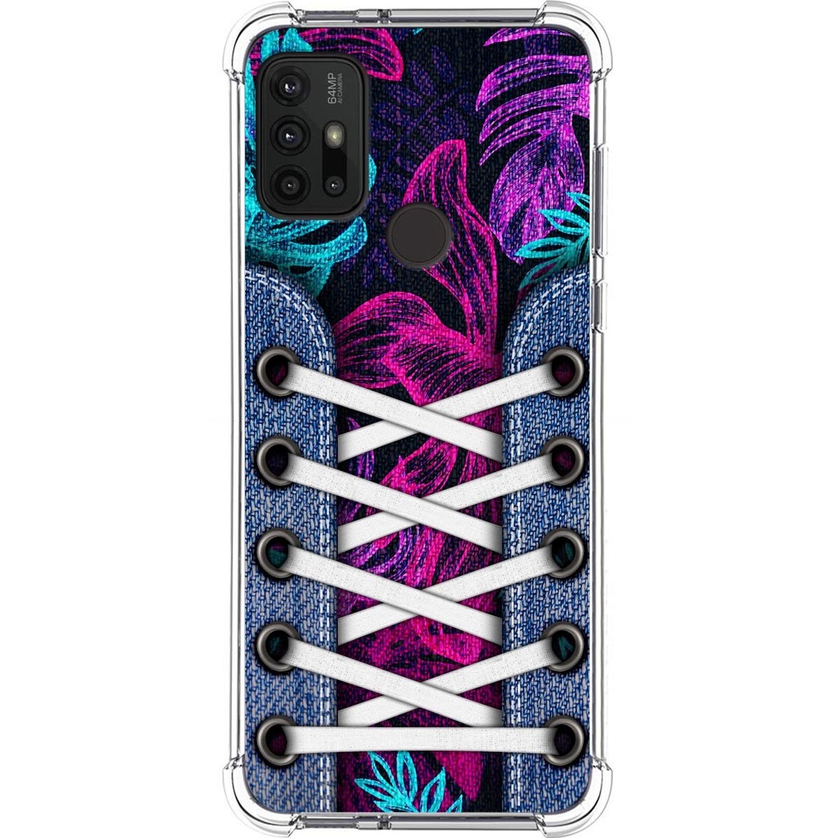 Tumundosmartphone Funda Silicona Antigolpes para Motorola Moto G10 / G20 / G30 diseño Zapatillas 07 Dibujos