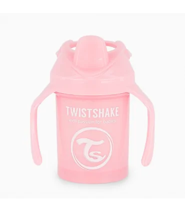 Twistshake Mini Cup Vaso de Aprendizaje para Beber con Antiderrame Boquilla  de Blanda 230 ml, Taza de Entrenamiento para Sorber para Bebé y Mezclador  de Frutas, Sin BPA, 4+ Meses, Blanco 