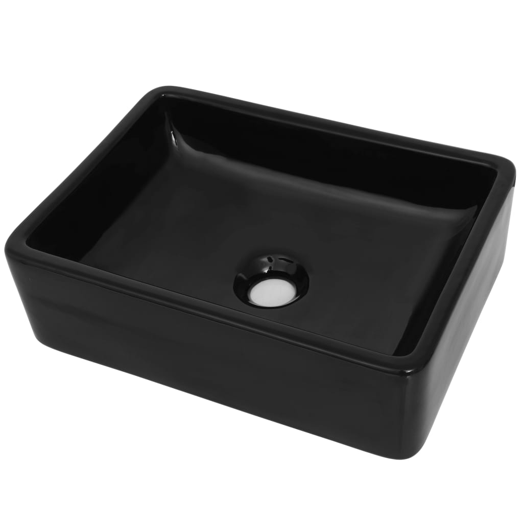 vidaXL Lavabo de cerámica rectangular 41x30x12 cm