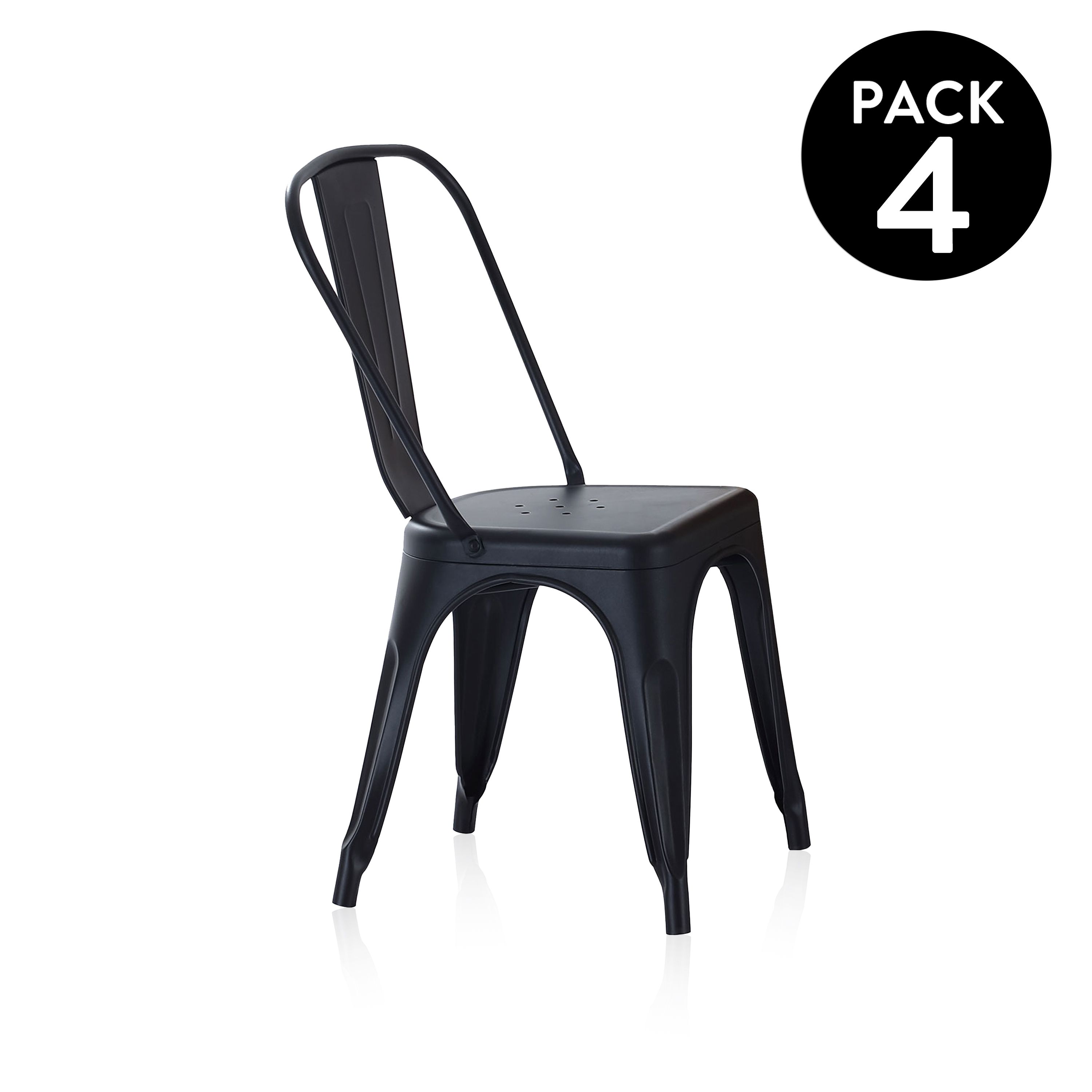 Pack 4 sillas de comedor Tolix
