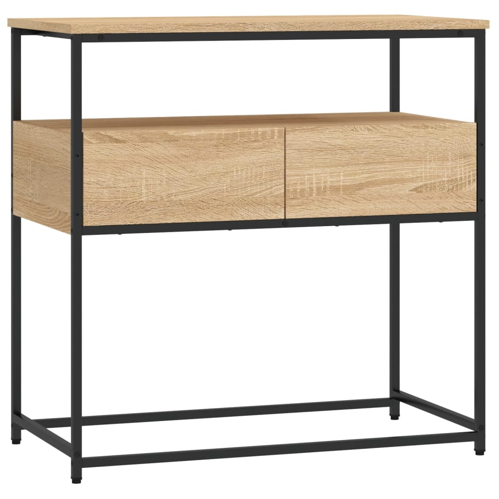 Mesa Consola Vidaxl Madera de Ingeniería 75x40x75 Cm - Negro