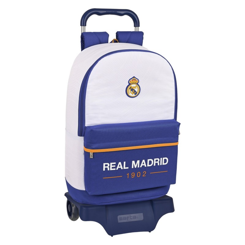 MOCHILA GDE. C/RUEDAS COMPACT EVOL. EXT. REAL MADRID 1ª EQUIP. 23/24 :  : Moda