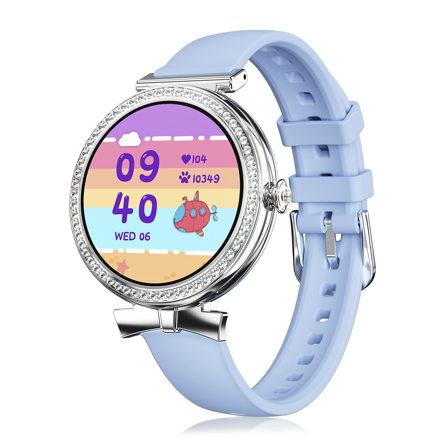 DAM. Smartwatch QS01 compacto y elegante. Llamadas BT, notificaciones push. Medición de salud, ciclos femeninos. Modos deportivos. 4,8x1,2x4,3cm