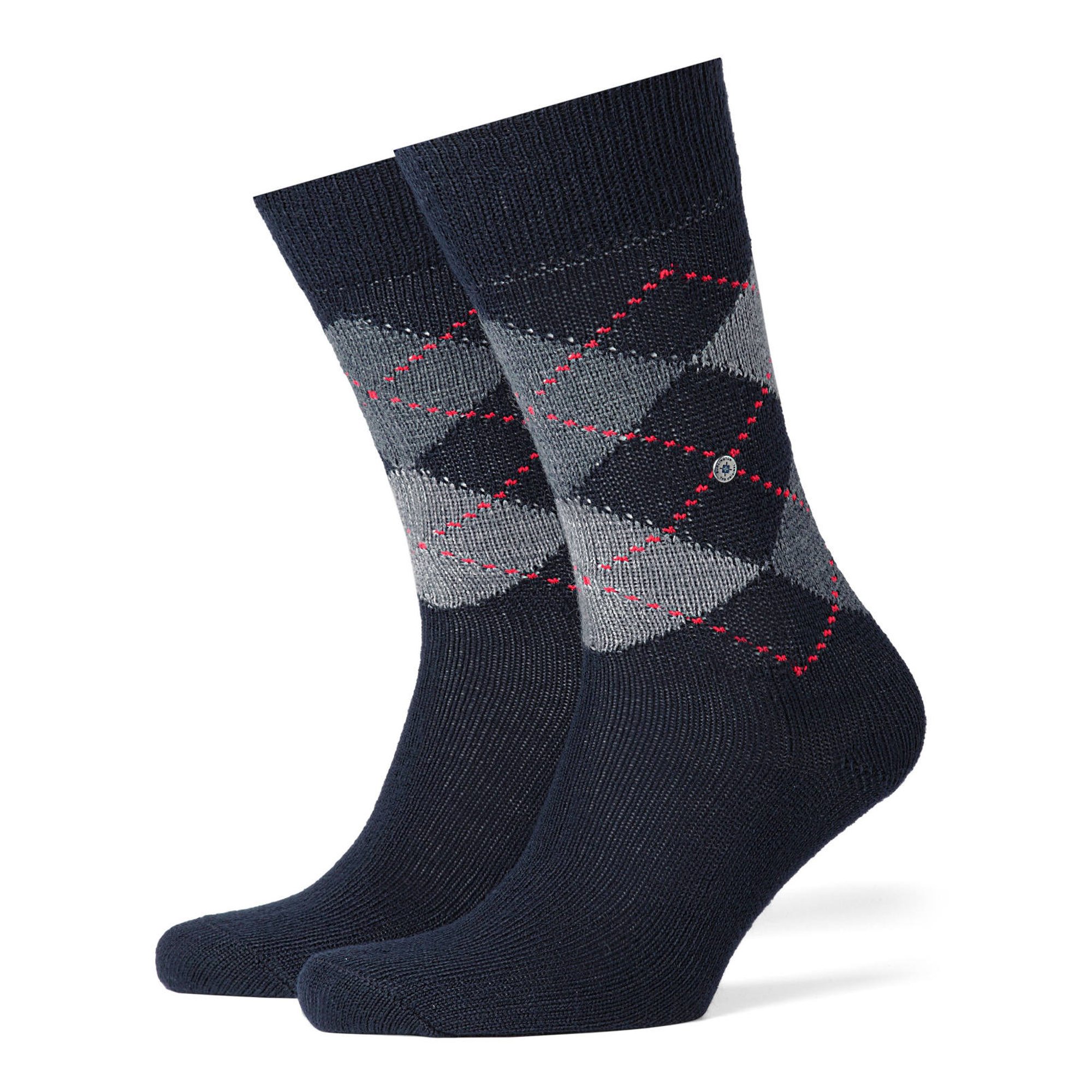 Calcetines para hombres Burlington PRESTON - patrón de diamantes, suave, con clip, Talla única, 40-46 Preston