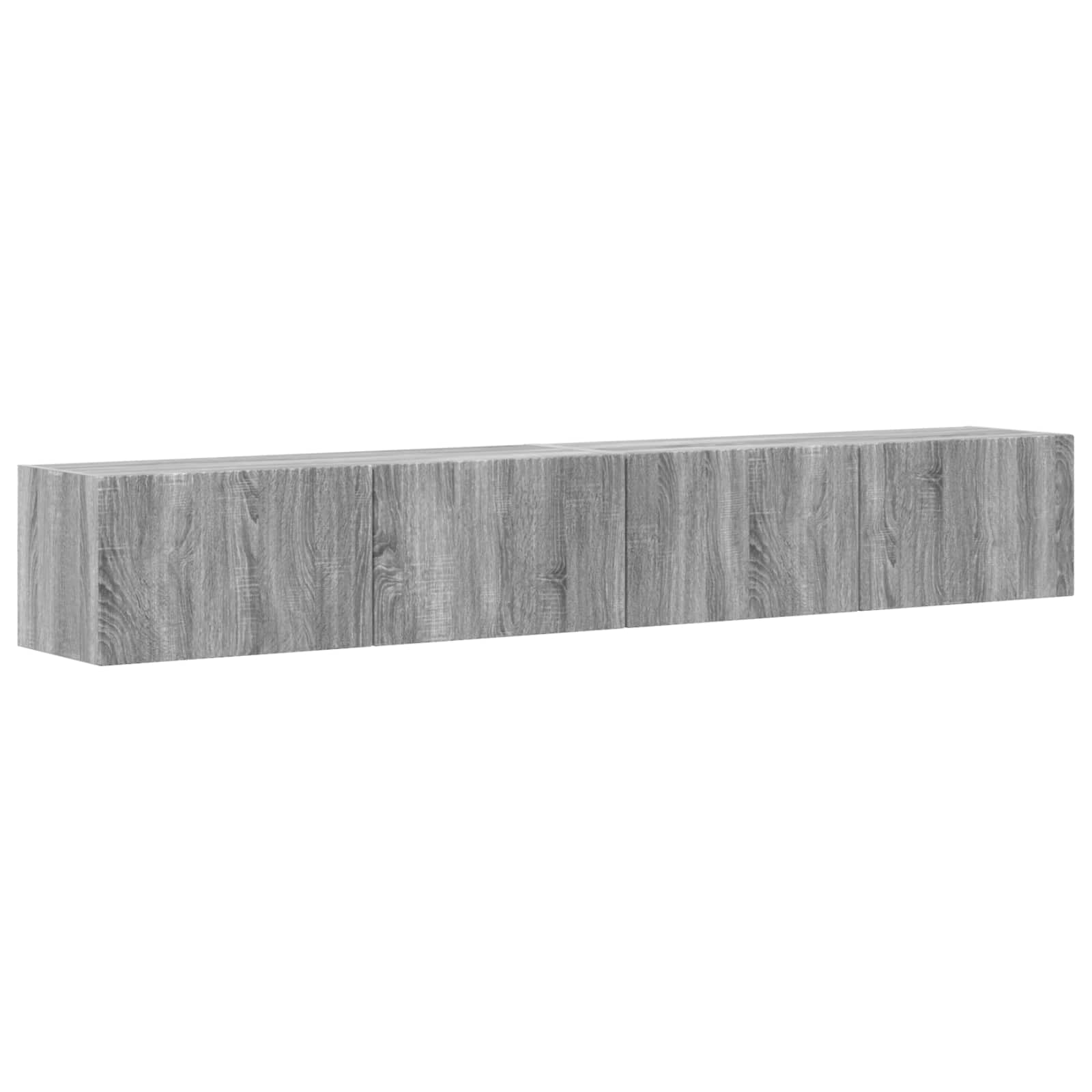 vidaXL Mueble de TV Montado en la Pared 2 uds. Madera de ingeniería Multicolor
