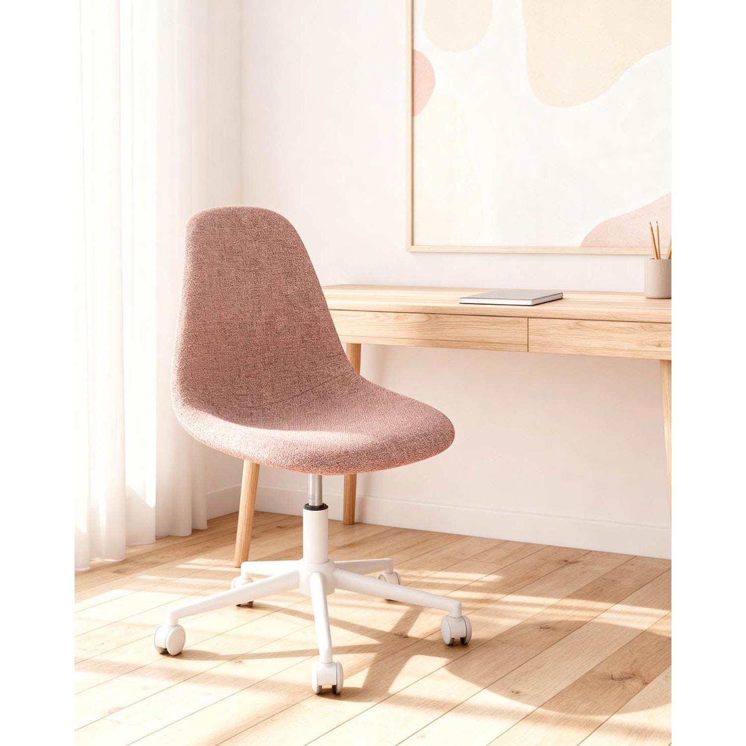 Silla de escritorio nicole rosa para hogar moderno mueble de almacenaje  - Homekit