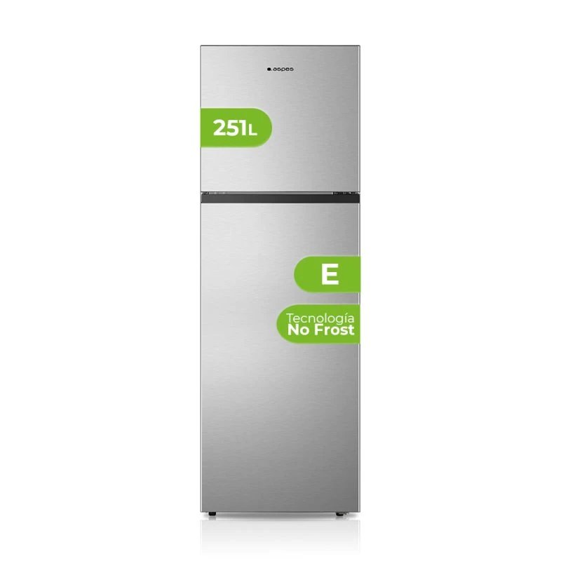 Frigorífico de 2 puertas No frost Aspes AF1675501ENFX Alto 167,6cm x 55cm Clase E Inox  | 251L