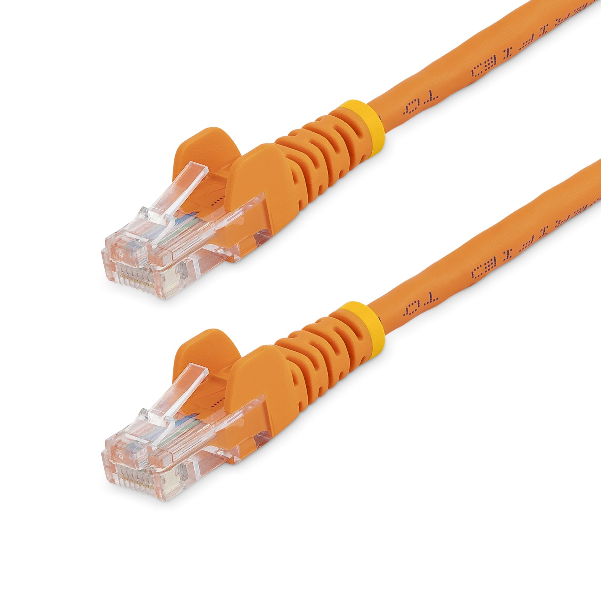 StarTech.com Cable de Red de 0,5m Naranja Cat5e Ethernet RJ45 sin Enganches, 0,5 m, Cat5e, U/UTP (UT