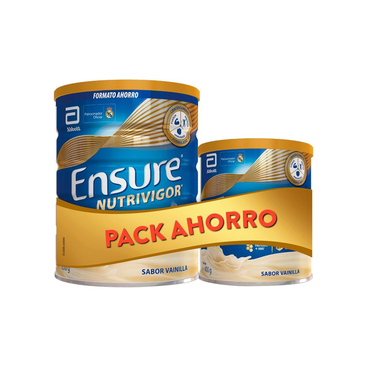 Ensure Nutrivigor PACK AHORRO 850g+400g - Complemento Alimenticio para Adultos, con HMB, Proteínas, Vitaminas y Minerales, como el Calcio