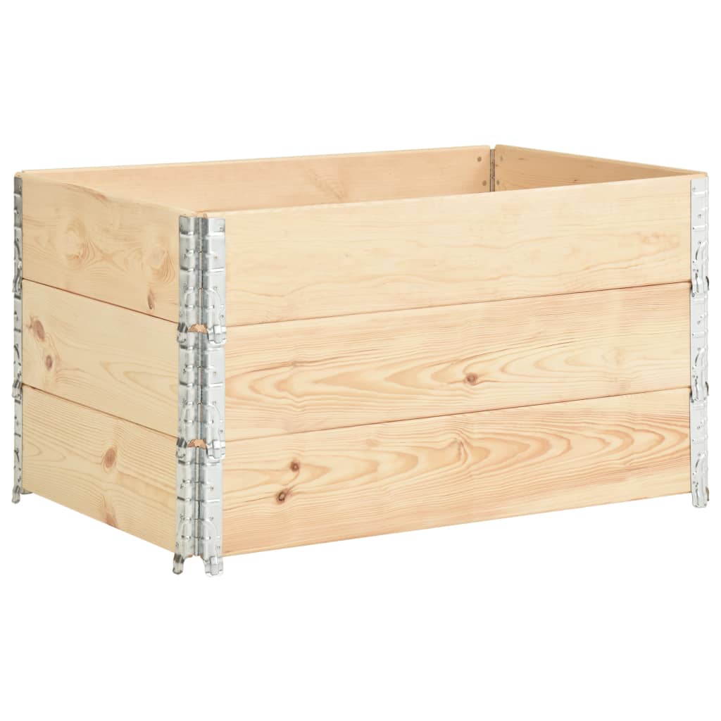 vidaXL Arriates de madera maciza de pino 3 unidades Dimensiones 60 x 80 cm,  80 x 120 cm,  50 x 100 cm y mas