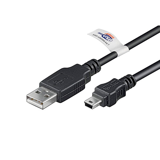 Goobay Usb Mini-B 5 Pin 300 Cert 3M - Cable Usb (3 M, Mini-Usb B, Usb A, Macho/Macho, Negro)