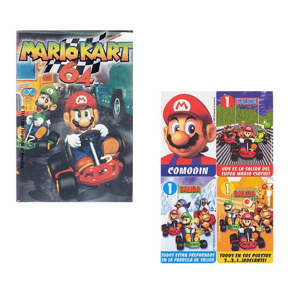 Fournier Baraja infantil de 33 cartas Super Mario Kart 64 Original del año 1998 Juega con los personajes del videojuego Instrucciones en español Serie nostalgia Vintage Retro