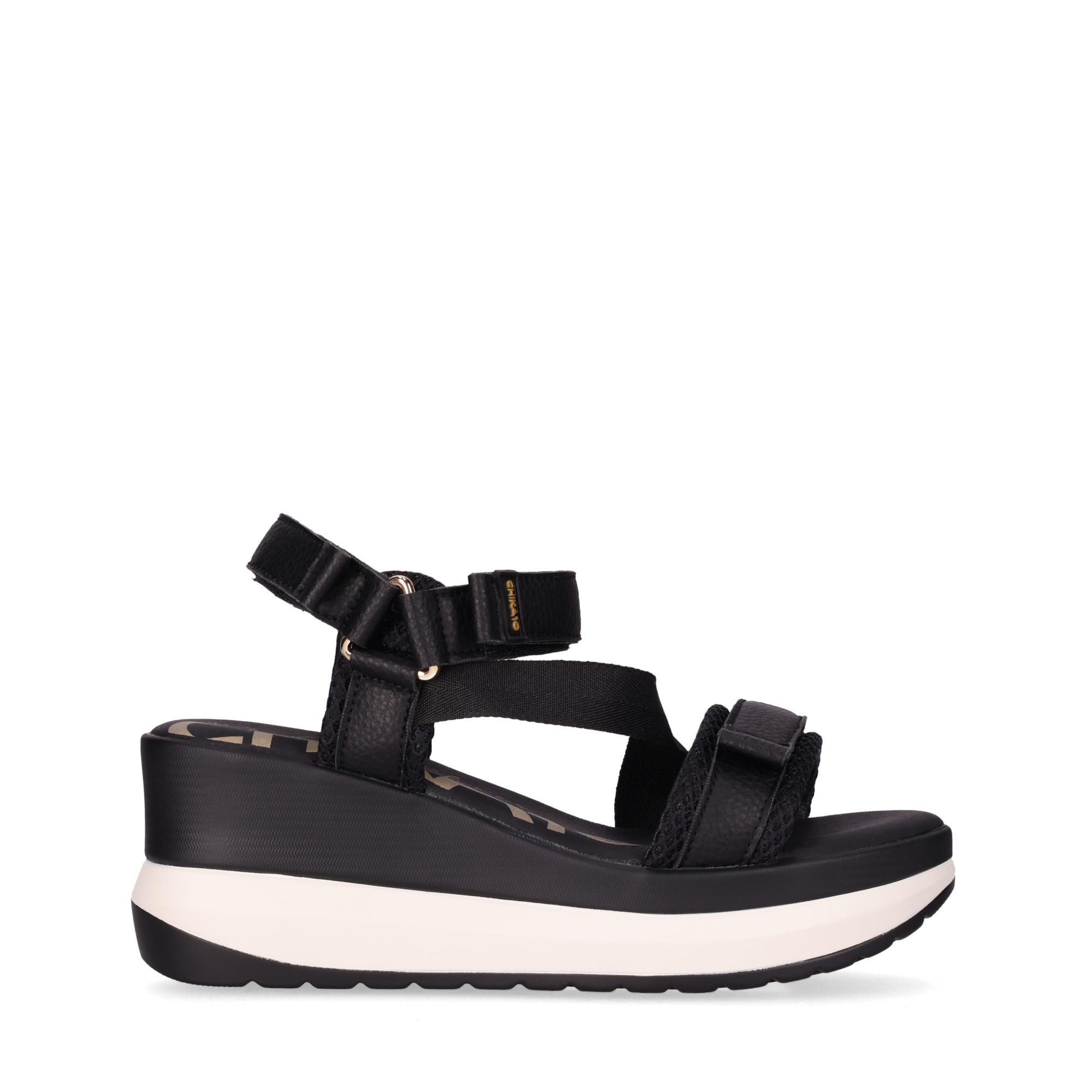 Chika10 ROCO 09 Sandalia de CuÃ±a Negro/Black