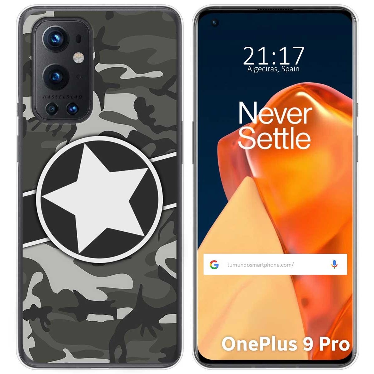 Tumundosmartphone Funda Gel Tpu para OnePlus 9 Pro 5G diseño Camuflaje 02 Dibujos