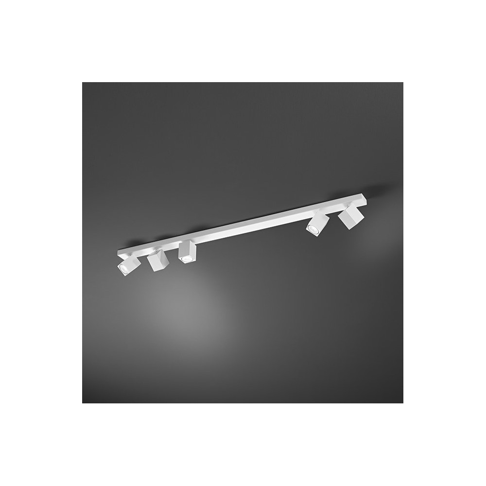 Aplique LED ODDY orientable cuadrado Blanco 5xGu10 Perenz