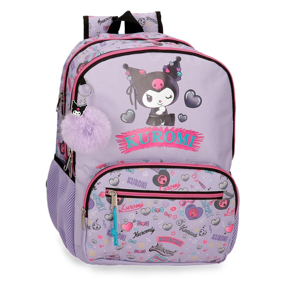 JOUMMA MOCHILA ESCOLAR DOBLE KUROMI RETROPOP 44CM ADAPT A CARRO 320038 KUROMI RETROPOP 17x32x44 Cms.
