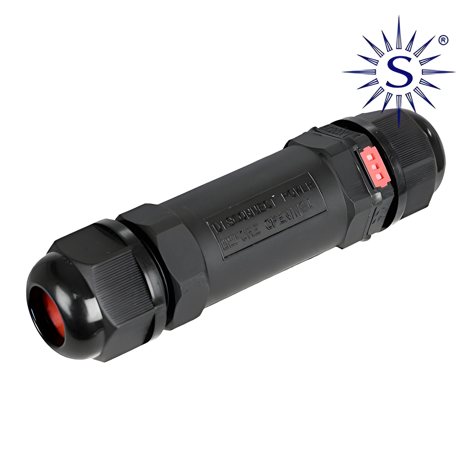 Conector para empalmes para exterior con valvula anticondensacion 10x2,6cm 3p ip68 black series solera (retractilado)